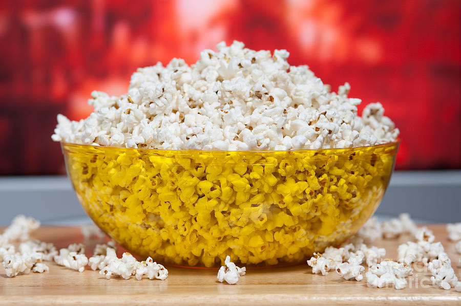 Popcorn Photograph - Bowl Of Popcorn by Jim Corwin