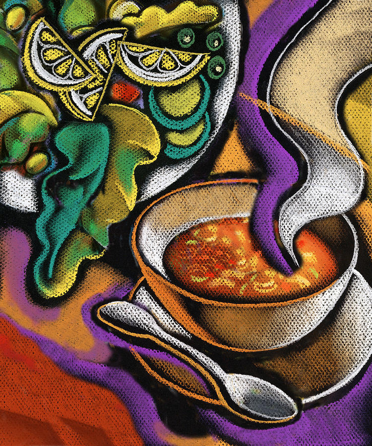 Bowl of Soup Painting by Leon Zernitsky