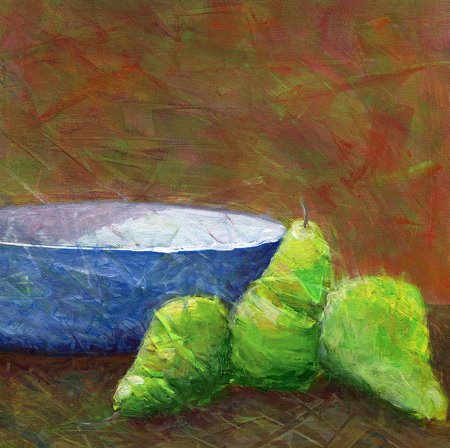 Pear Painting - Bowl with Pears by Karyn Robinson