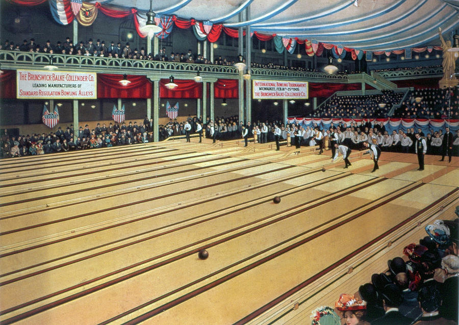 Bowling Tournament, 1905 Painting by Granger
