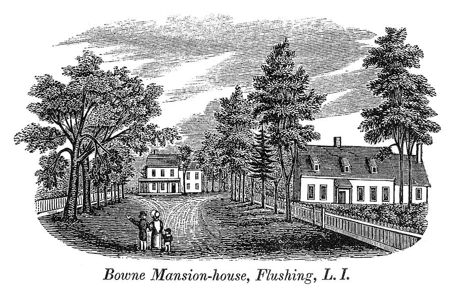 Bowne House, 1661 Painting by Granger