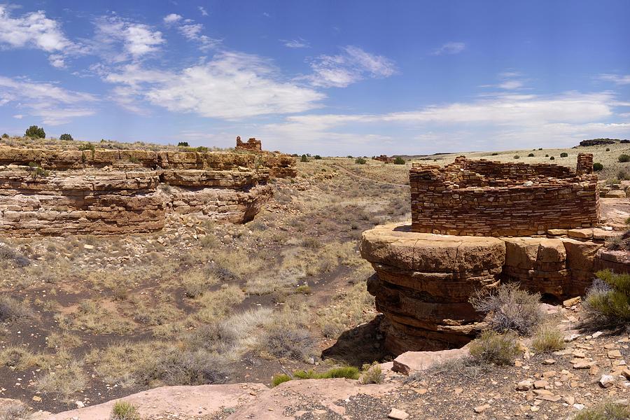 Desert Photograph - Box Canyon Stone Dwelling Wupatki July 24 2011 by Brian Lockett