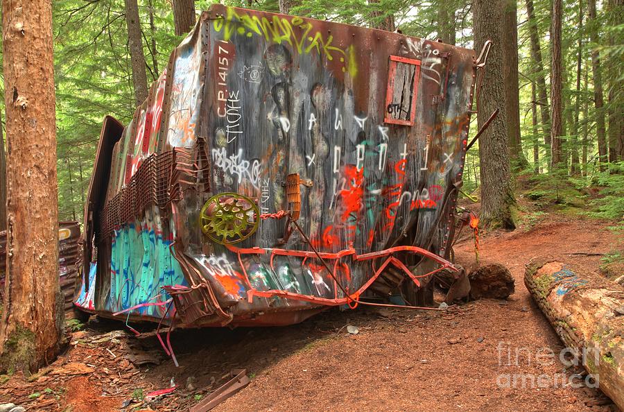 Canada Pacific Photograph - Box Car Graffiti by Adam Jewell