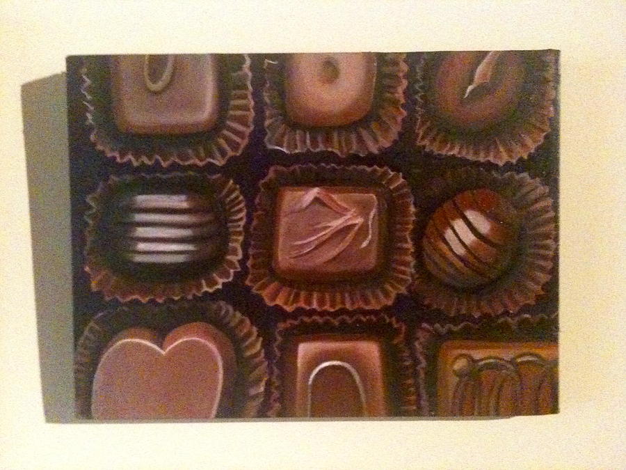 Box Of Chocolates Painting By Susan Kronowitz