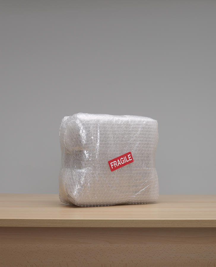 Box wrapped in bubble wrap Photograph by Mike Harrington