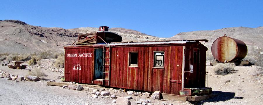 Boxcar In The Desert Photograph by Marilyn Diaz