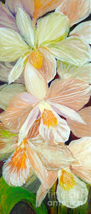 Boxed Orchids detail Painting by Anna Skaradzinska