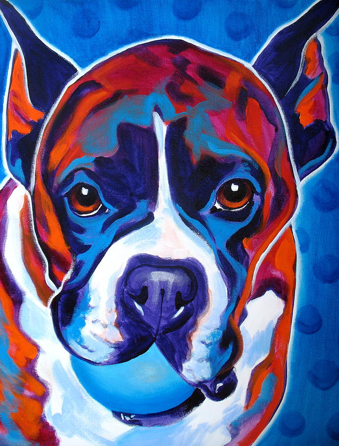 Dog Painting - Boxer - Atticus by Dawg Painter
