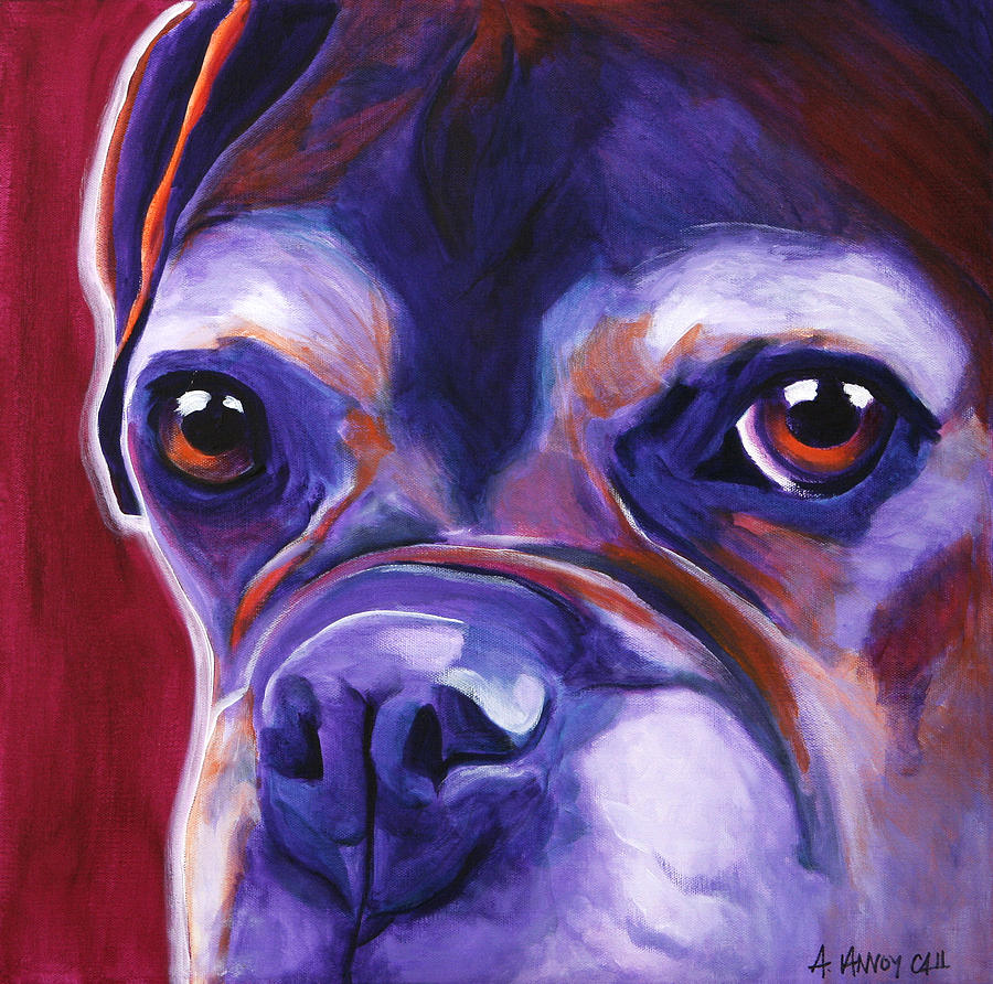 Portrait Painting - Boxer - Wallace by Dawg Painter
