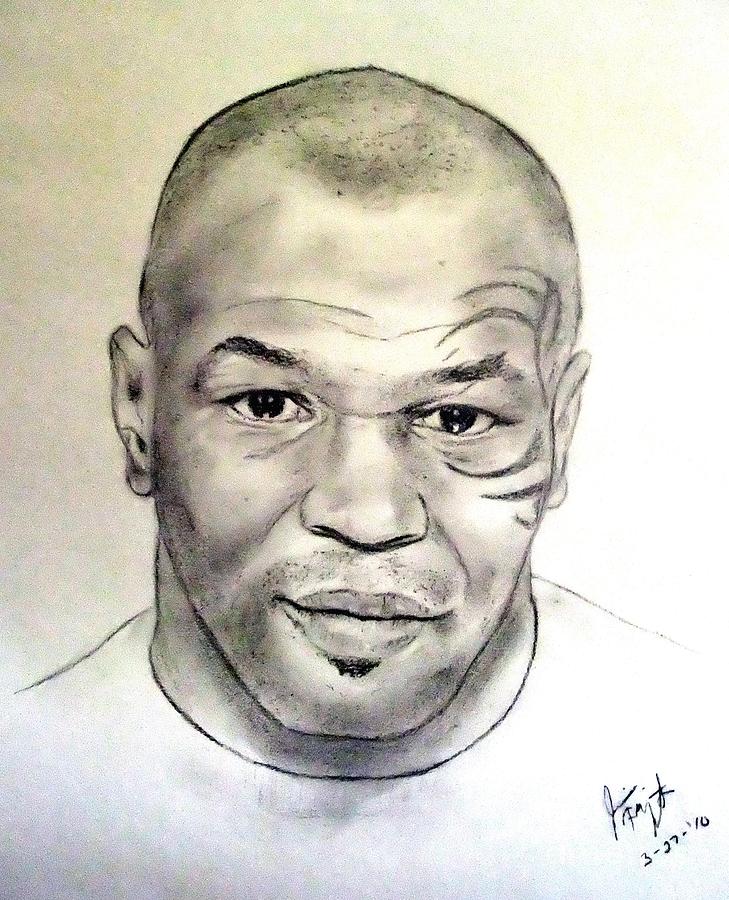 Boxer and Actor Mike Tyson Drawing by Jim Fitzpatrick