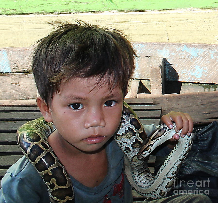 Boy And Snake Photograph by Yury Bashkin - Fine Art America