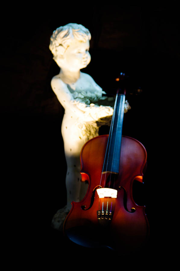 Boy and Violin Photograph by Gerald Kloss