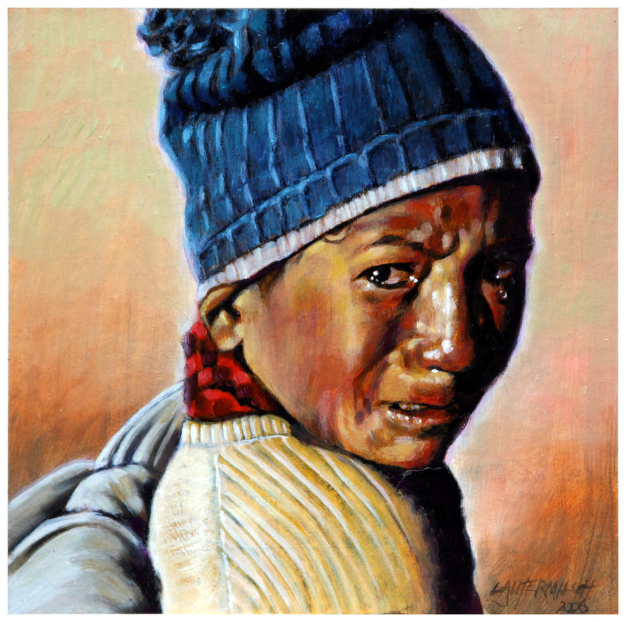 Boy Crying Painting by John Lautermilch