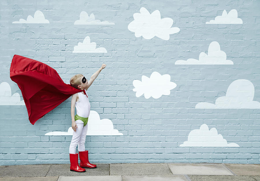 Boy dressed as a superhero Photograph by Flashpop