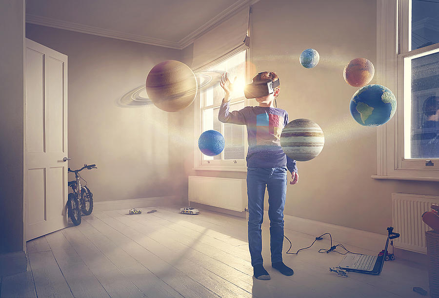 Boy Explores Virtual Reality Solar System By Kelvin Murray