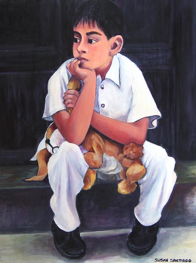Boy from Janitzio Painting by Susan Santiago