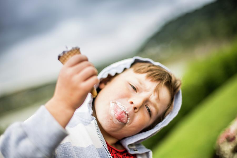 Boy Holding Ice Cream Photograph by Science Photo Library Boy Holding Ice Cream Photograph by Science Photo Library