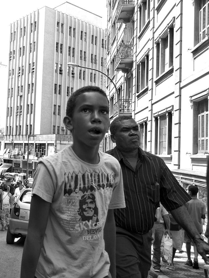 Boy in the Crowd - Sao Paulo Photograph by Julie Niemela