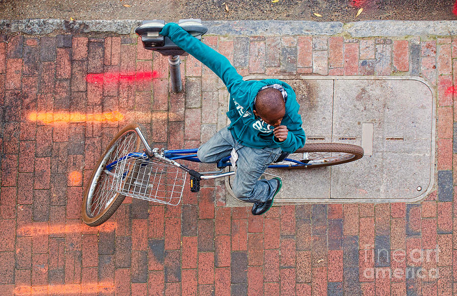 Boy On Bicycle Photograph by Les Palenik