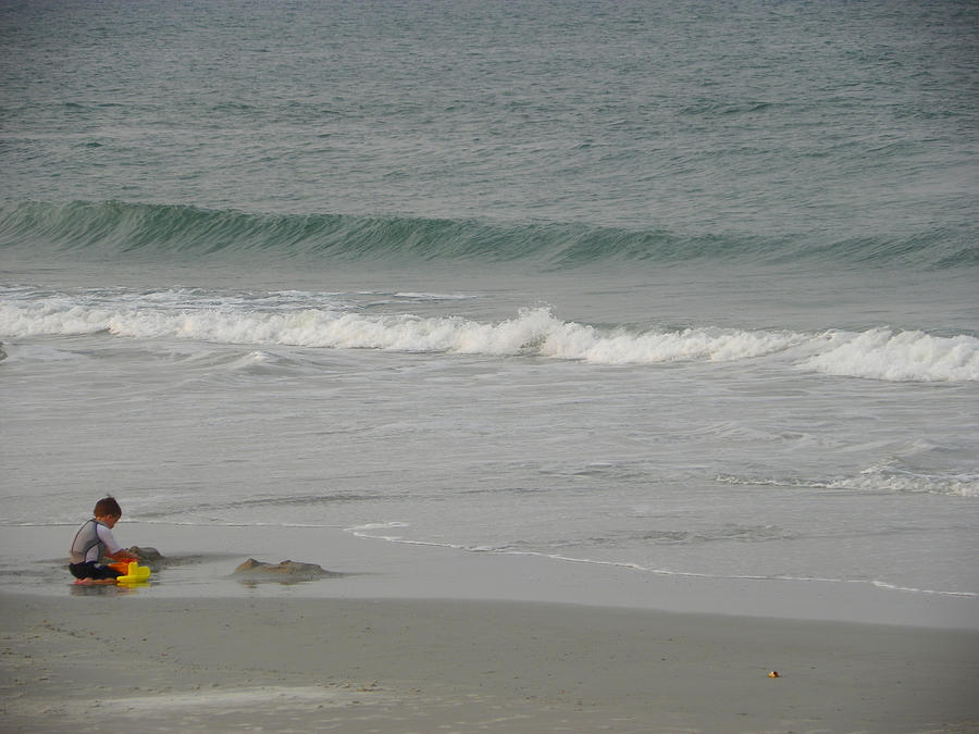 Boy on the Beach Photograph by Judy Wanamaker