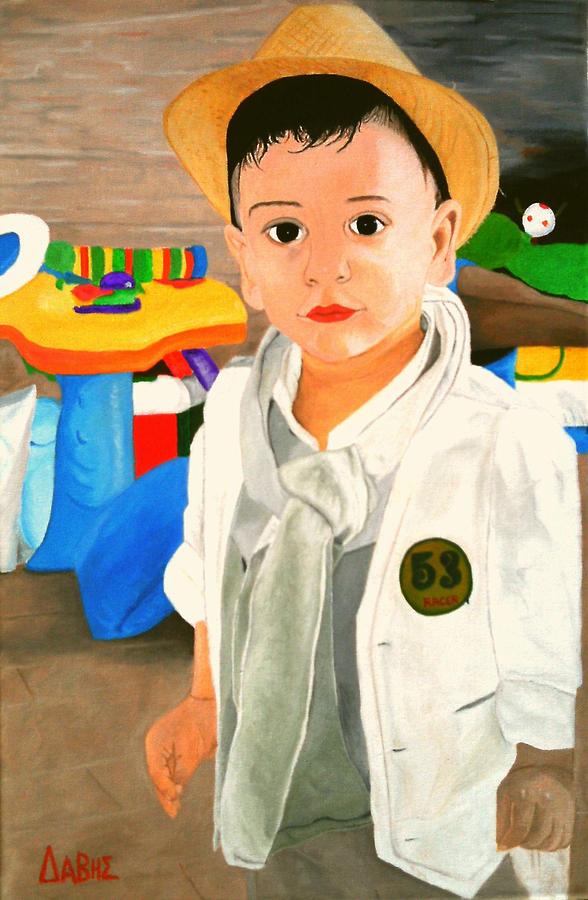 Portrait Painting - Boy Portrait by John Davis