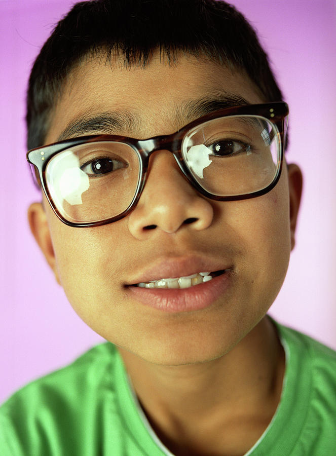  Boy Wearing Glasses  Photograph by Ian Boddy science Photo 