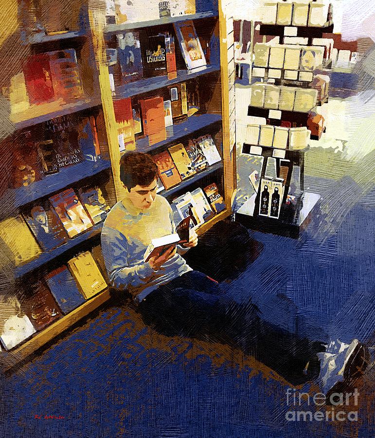 Boy with a Book Painting by RC DeWinter