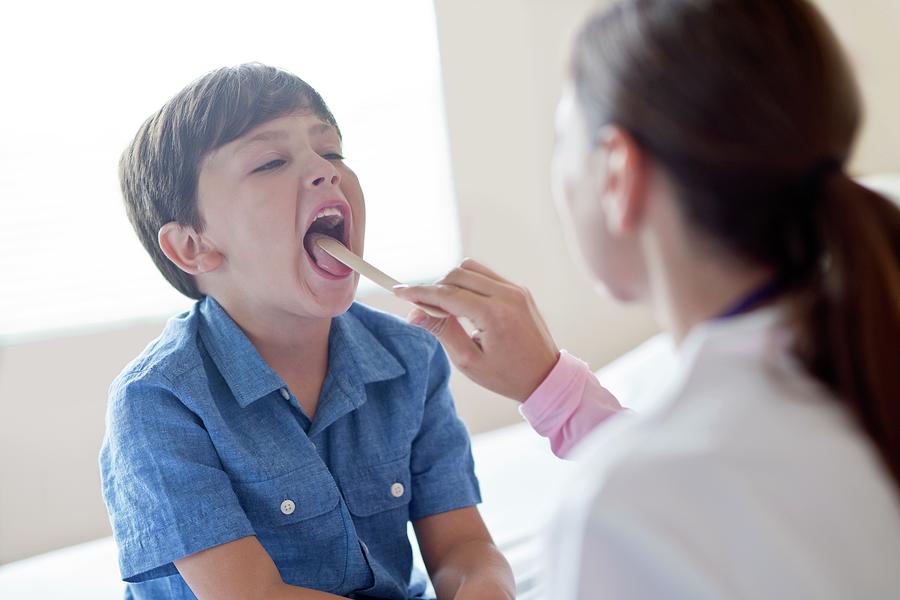 Boy With Mouth Open And Tongue Depressor #3 Photograph by Science Photo  Library - Fine Art America