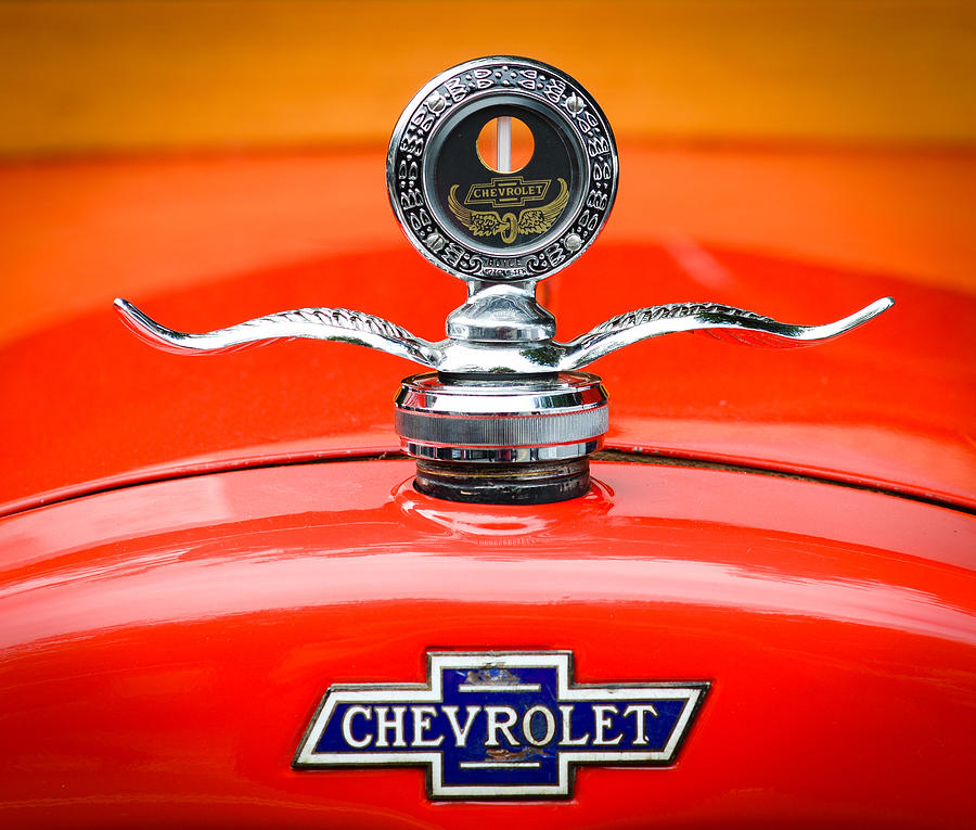 Boyce Motormeter and Cheverolet Badge Photograph by Ronda Broatch