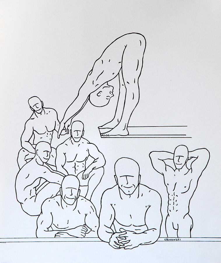 Boys At Play #5 Drawing by Thomas Gronowski