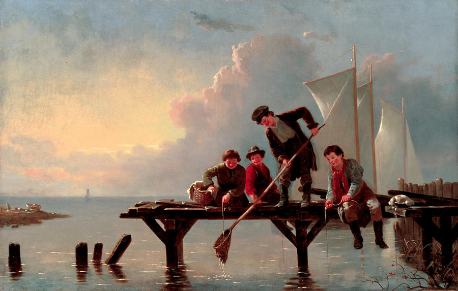 Boys Crabbing Painting by William Ranney