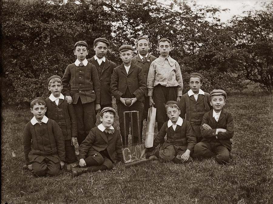 Boys cricket team Photograph by Photographer unknown