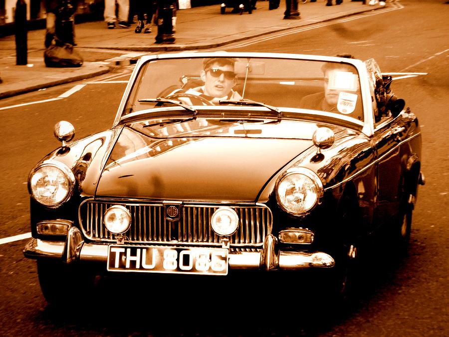 Boys Crusing London in vintage car Photograph by Funkpix Photo Hunter