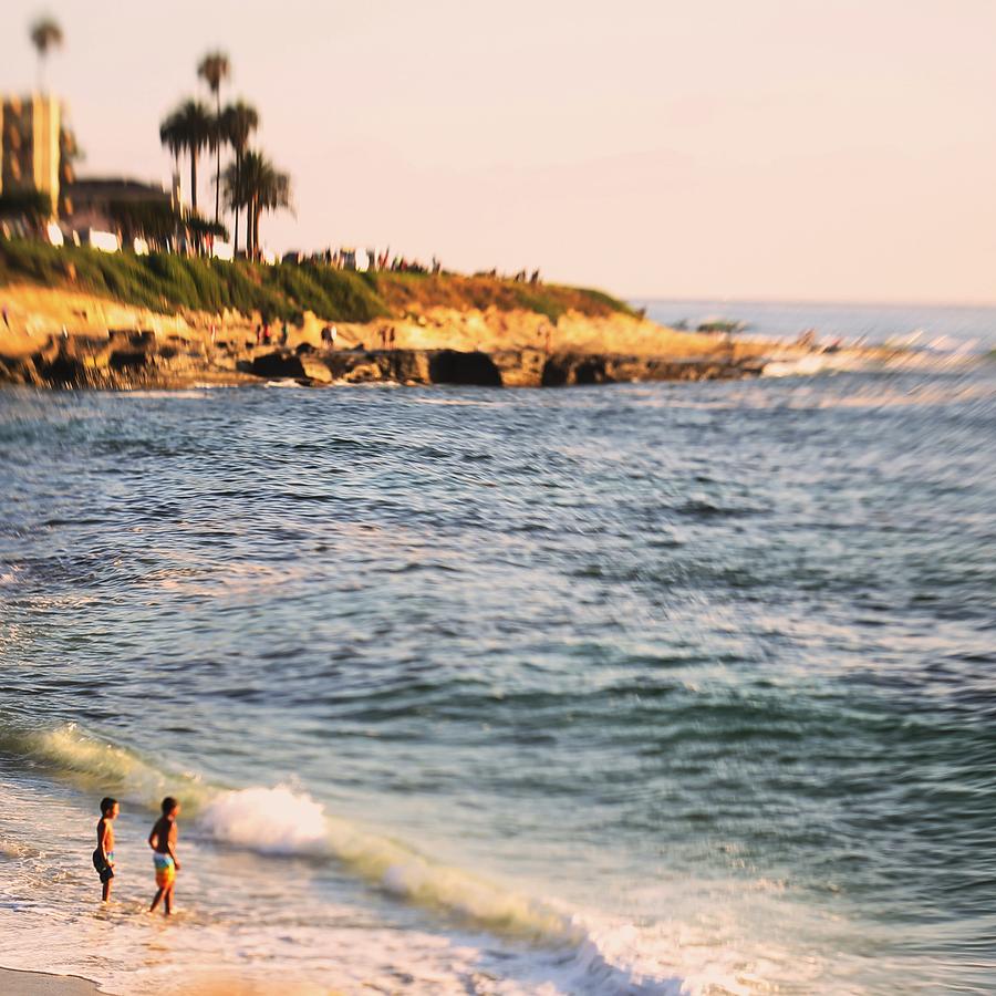 San Diego Photograph - Boys Playing in the Surf  by Loud Waterfall Photography Chelsea Sullens