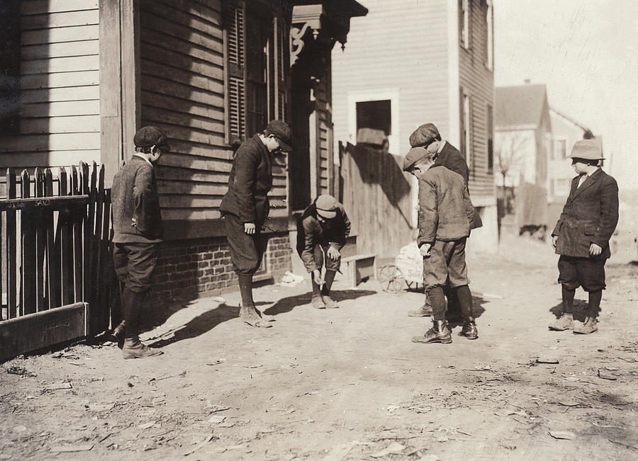 Boys Shooting Craps, 1912 Photograph by Granger