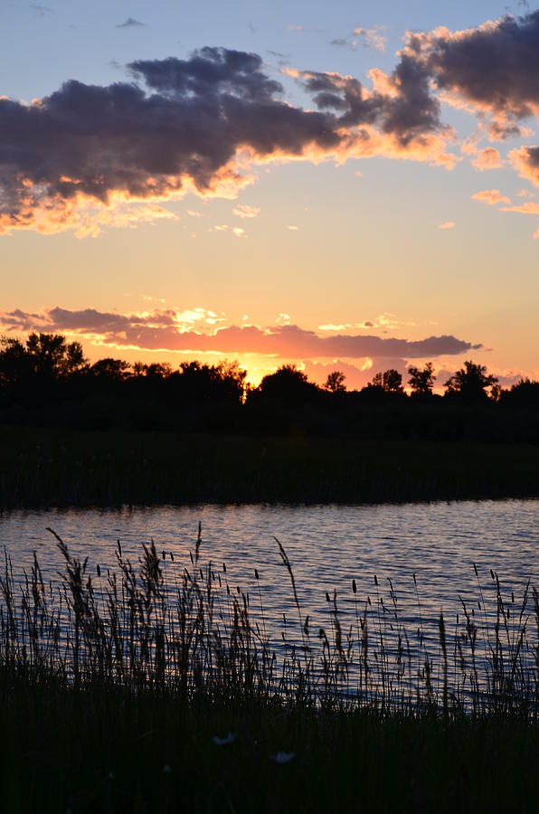 Bozeman Sunset at trout pond Photograph by Jeff Chase - Fine Art America