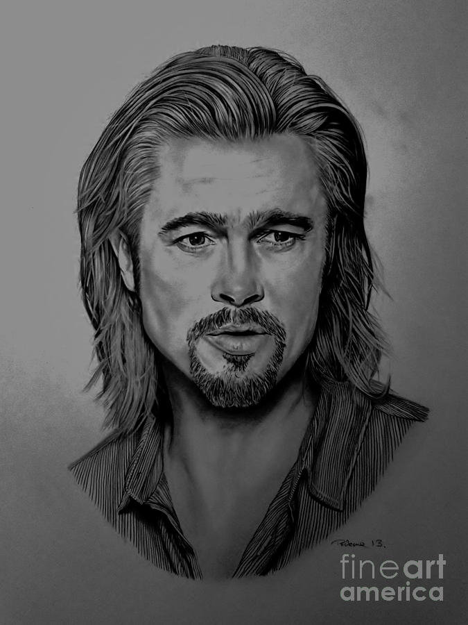 Brad Pitt Drawing by Colin Prideaux - Fine Art America