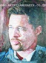 Brad Pitt  Painting by Sam Shaker