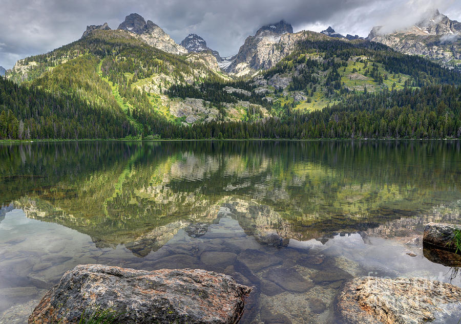 Bradley Lake Reflection - Grand Teton National Park Photograph by Gary Whitton