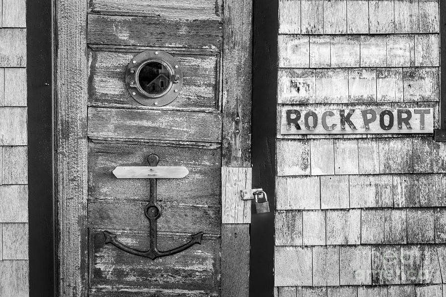 Bradley Wharf Rockport BW Photograph by Susan Candelario