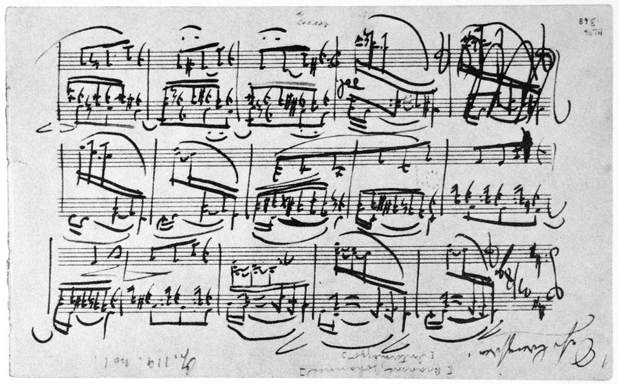 1892 Painting - Brahms Manuscript, 1892 by Granger