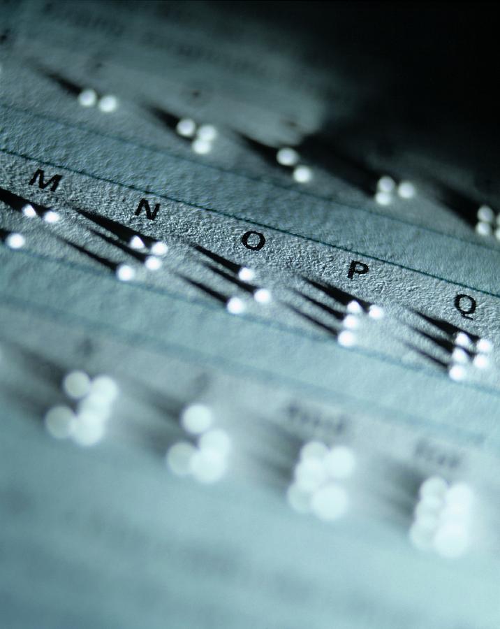 Braille Alphabet Photograph by Lawrence Lawry/science Photo Library