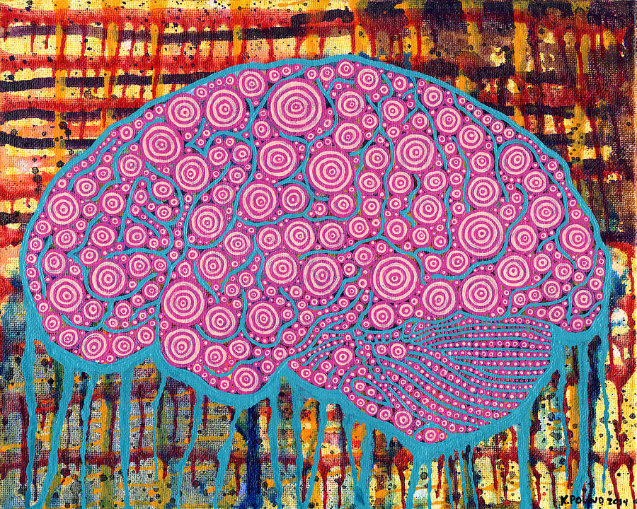 Brain #2 Painting by Kelly Pound - Pixels