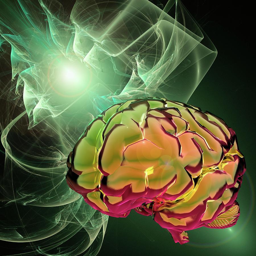 Brain Activity, Conceptual Artwork Digital Art by Laguna Design
