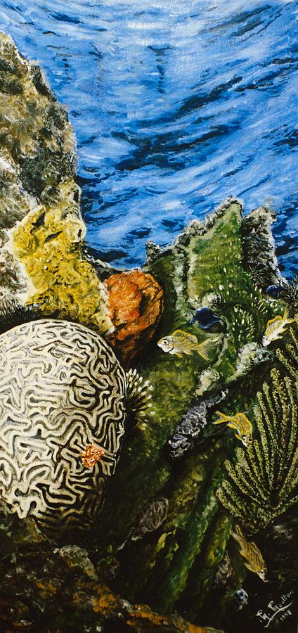 Brain Coral in the Indian Ocean Painting by Mackenzie Moulton