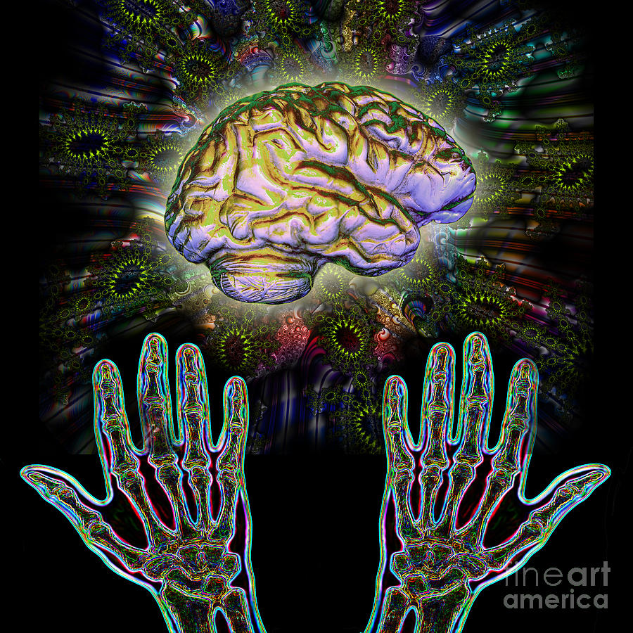 Brain Hands Energy Photograph by Dennis D Potokar