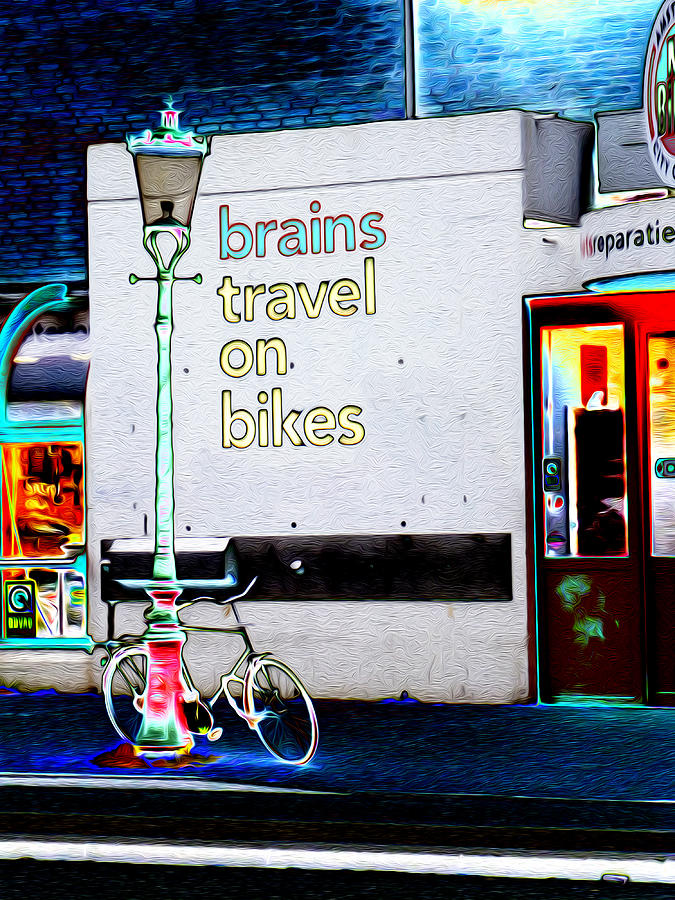 brains travel on bikes