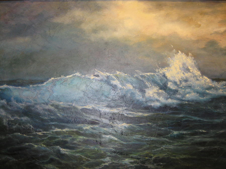 Breaking Wave Painting - Braking Wave by Carol Bitz