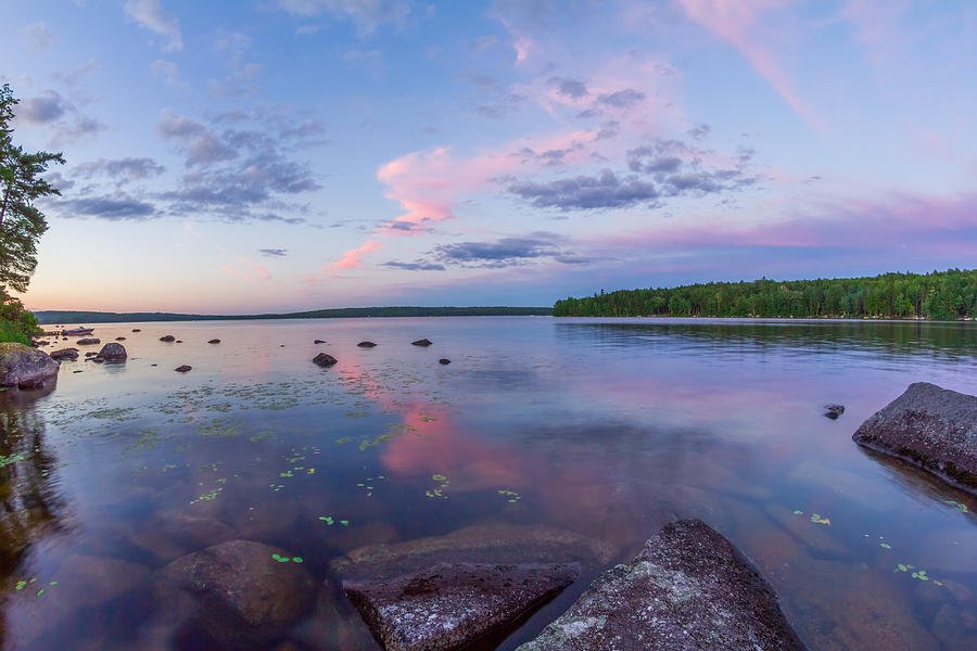 Branch Lake Mirror Sunset Photograph