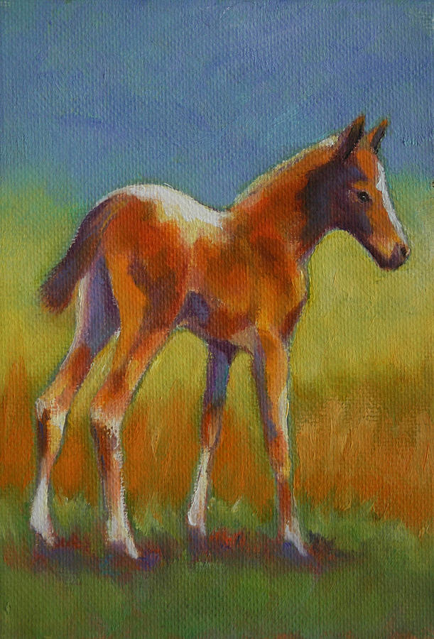 Nature Painting - Brand New Foal by Carol Jo Smidt